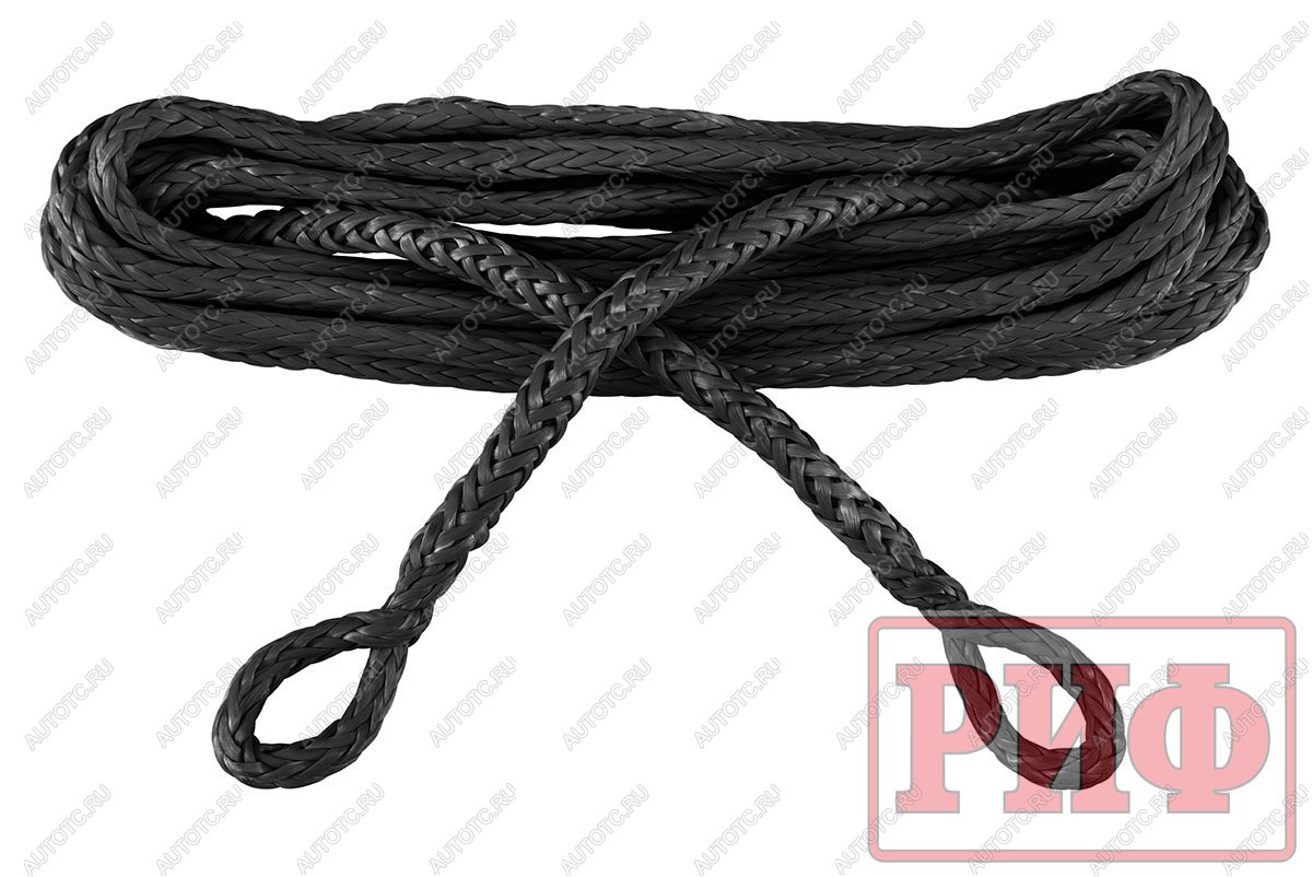 6 519 р. Удлинитель троса лебёдки РИФ 11 мм20 м черный (синтетический)  ropeext11-20bl  с доставкой в г. Вологда