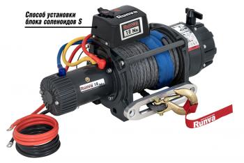 149 709 р. Лебёдка автомобильная электрическая 12V Runva 18000 lbs влагозащищенная, синтетический трос  ewb18000ssr  с доставкой в г. Вологда. Увеличить фотографию 2