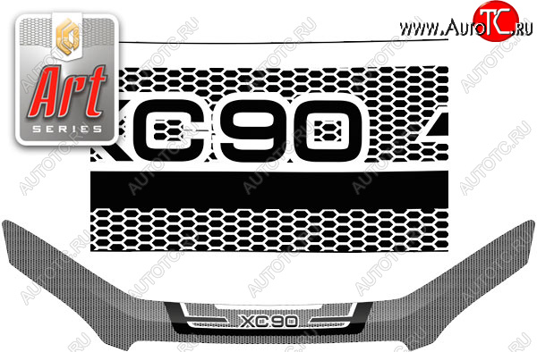 2 499 р. Дефлектор капота CA-Plastic Exclusive  Toyota Vanguard (2007-2013) (серия Strong черная, без надписи)  с доставкой в г. Вологда
