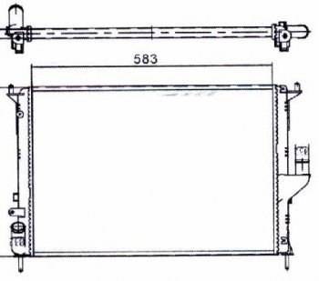 LOGAN (583X414X23mm SANDERO 08-DUSTER 10-LARGUS 12-ALMERA 13-) РАДИАТОР ОХЛАЖДЕН С КОНДИЦ BODYPARTS rnlog08-910