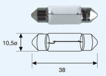 SV8 (САЛОНА SV8.5 (10 x 37mm)12V-5W) ЛАМПА УПАКОВКА (10 шт) BLICK BODYPARTS lpsv800-980-t