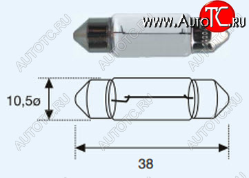 22 р. SV8 (САЛОНА SV8.5 (10 x 37mm)12V-5W) ЛАМПА УПАКОВКА (10 шт) BLICK BODYPARTS lpsv800-980-t  с доставкой в г. Вологда