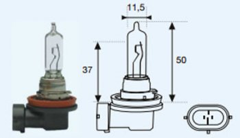H9 (12V-65W  PGJ19-5) ЛАМПА УПАКОВКА (1 шт) BLICK BODYPARTS lp0h900-980-o
