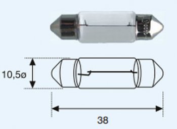 SV8 (САЛОНА SV8.5 (10 x 37mm) 24V-5W) ЛАМПА УПАКОВКА (10 шт) BLICK BODYPARTS lpsv800-981-t