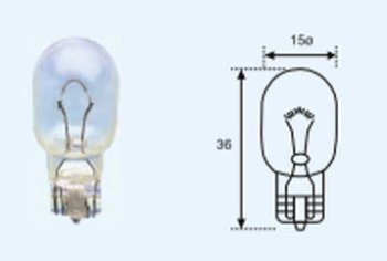 T15 (T15 12V-16W  W2.1x9.5d) ЛАМПА УПАКОВКА (10 шт) BLICK BODYPARTS lpt1500-980-t