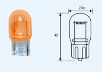 T20 (T20 12V-21W  W3x16d) ЛАМПА УПАКОВКА (10 шт) BLICK ЖЕЛТ BODYPARTS lpt2000-981y-t