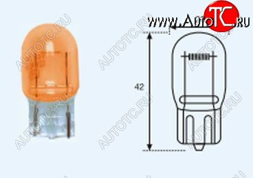 329 р. T20 (T20 12V-21W  W3x16d) ЛАМПА УПАКОВКА (10 шт) BLICK ЖЕЛТ BODYPARTS lpt2000-981y-t  с доставкой в г. Вологда