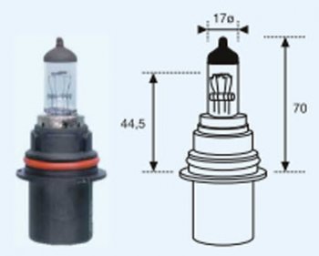 HB1 (12V-6545W  P29T) ЛАМПА УПАКОВКА (1 шт) BLICK BODYPARTS lbhb100-980-o