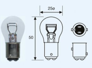 P215W (S25 24V-215W  BAY15d) ЛАМПА УПАКОВКА (10 шт) BLICK BODYPARTS lp21500-982-t