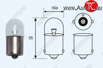 65 р. R5W (T16 24V-5W  BA15s) ЛАМПА УПАКОВКА (10 шт) BLICK BODYPARTS lpr0500-981-t  с доставкой в г. Вологда