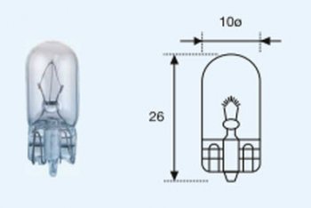 W5W (T10 24V-5W  W2.1x9.5d) ЛАМПА УПАКОВКА (10 шт) BLICK BODYPARTS lpw5w00-983-t