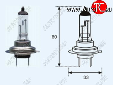 57 р. H7 (12V-55W  PX26D) ЛАМПА УПАКОВКА (1 шт) BLICK BODYPARTS lp0h700-980-o  с доставкой в г. Вологда
