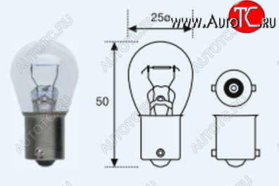 299 р. P21W (S25 12V-21W  BA15s) ЛАМПА УПАКОВКА (10 шт) BLICK BODYPARTS lp21w00-980-t  с доставкой в г. Вологда