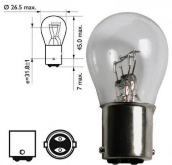 P215W (12V-215W  BA15d) ЛАМПА УПАКОВКА (10 шт) SELUM BODYPARTS lp21500-980-t