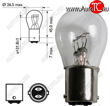 299 р. P215W (12V-215W  BA15d) ЛАМПА УПАКОВКА (10 шт) SELUM BODYPARTS lp21500-980-t  с доставкой в г. Вологда
