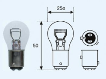 P214W (12V-214W  BAZ15d) ЛАМПА УПАКОВКА (10 шт) SELUM BODYPARTS lp21400-980-t