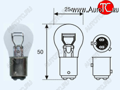 349 р. P214W (12V-214W  BAZ15d) ЛАМПА УПАКОВКА (10 шт) SELUM BODYPARTS lp21400-980-t  с доставкой в г. Вологда
