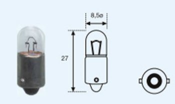 T4W (12V-4W  BA9s) ЛАМПА УПАКОВКА (10 шт) SELUM BODYPARTS lpt4w00-980-t