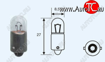 280 р. T4W (12V-4W  BA9s) ЛАМПА УПАКОВКА (10 шт) SELUM BODYPARTS lpt4w00-980-t  с доставкой в г. Вологда