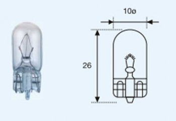 W5W (T10 12V-5W  W2.1x9.5d) ЛАМПА УПАКОВКА (10 шт) BLICK BODYPARTS lpw5w00-980-t