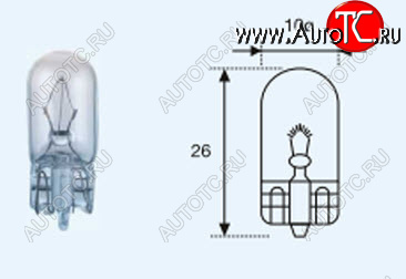 12 р. W5W (T10 12V-5W  W2.1x9.5d) ЛАМПА УПАКОВКА (10 шт) BLICK BODYPARTS lpw5w00-980-t  с доставкой в г. Вологда