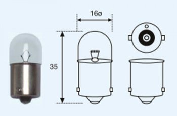 R5W (T16 12V-5W  BA15s) ЛАМПА УПАКОВКА (10 шт) BLICK BODYPARTS lpr0500-980-t
