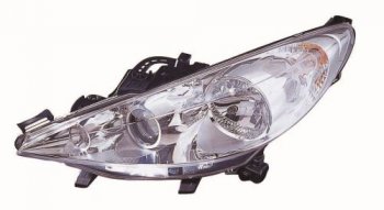 Левая фара (с электрокорректором, с противотум) BODYPARTS Peugeot 207 ( WA,  WC) (2006-2009) хэтчбэк 3 дв. дорестайлинг, хэтчбэк 5 дв. дорестайлинг