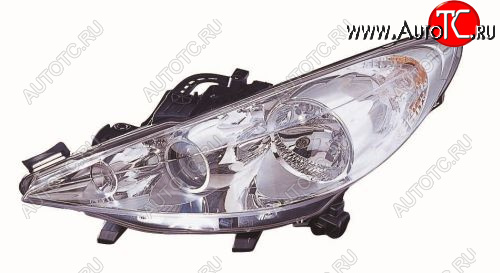 11 949 р. Левая фара (с электрокорректором, с противотум) BODYPARTS  Peugeot 207 ( WA,  WC) (2006-2009) хэтчбэк 3 дв. дорестайлинг, хэтчбэк 5 дв. дорестайлинг  с доставкой в г. Вологда