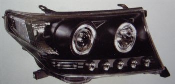 LANDCRUISER {200} ФАРА Л+П (КОМПЛЕКТ) ТЮНИНГ ЛИНЗОВАН (DEVIL EYES) +- ПКОРРЕКТОР (SONAR) ВНУТРИ ЧЕРН SONAR tylan08-004b-n