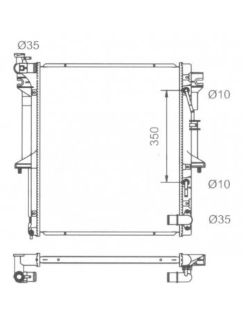L200 РАДИАТОР ОХЛАЖДЕН 2.5 (дизель) AT , MT BODYPARTS mb20005-912