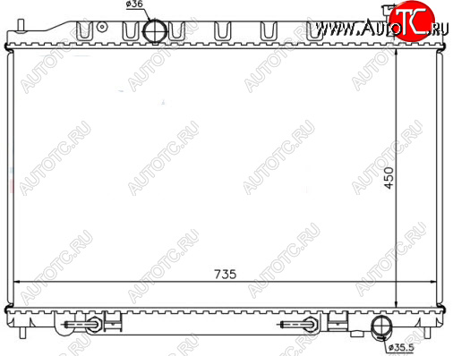 5 699 р. MURANO РАДИАТОР ОХЛАЖДЕН AT 3.5 BODYPARTS nnmur03-911  с доставкой в г. Вологда