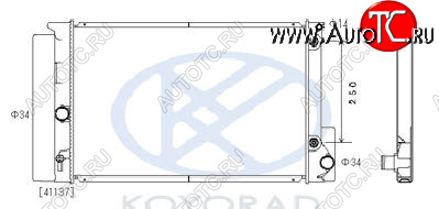 6 299 р. COROLLA {AURIS 06-} РАДИАТОР ОХЛАЖДЕН AT (бензин) (KOYO) KOYORAD tycrl06-912  с доставкой в г. Вологда