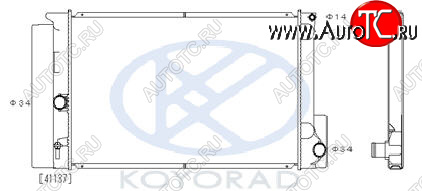 5 699 р. COROLLA {AURIS 06-} РАДИАТОР ОХЛАЖДЕН MT (бензин) (KOYO) KOYORAD tycrl06-911  с доставкой в г. Вологда