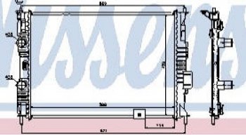 QASHQAI РАДИАТОР ОХЛАЖДЕН 2 (NISSENS) (AVA) (см.каталог) NISSENS nnqas07-910
