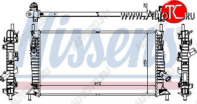 12 849 р. 3 {+ FD FOCUS 05-  C-MAX 03- VV S40 04-} РАДИАТОР ОХЛАЖДЕН 1.3 1.6 2 (NISSENS) (AVA) (см.каталог) NISSENS mzx0304-911  с доставкой в г. Вологда