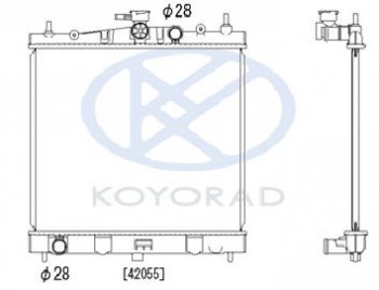 MICRA {NOTE 06-CLIO 06-} РАДИАТОР ОХЛАЖДЕН MT 1.2 1.4 (KOYO) KOYORAD nnmic03-913