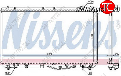 4 599 р. CAMRY (ES 300 97-) РАДИАТОР ОХЛАЖДЕН AT 3 BODYPARTS tycam97-916  с доставкой в г. Вологда