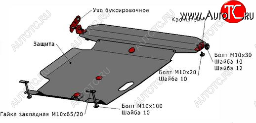 1 539 р. ALMERA CLASSIC (N16 00-SUNNY B15 98-BLUEBIRD SYLPHY 00-03) ЗАЩИТА ПОДДОНА ДВИГАТЕЛЯ , С КРЕПЛЕН , СТАЛЬН BODYPARTS nnalc06-9f0  с доставкой в г. Вологда