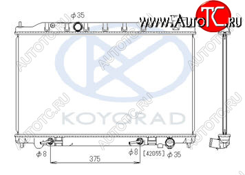 14 249 р. TEANA РАДИАТОР ОХЛАЖДЕН 2.3 , 3.5 AT (KOYO) KOYORAD nnten04-910  с доставкой в г. Вологда