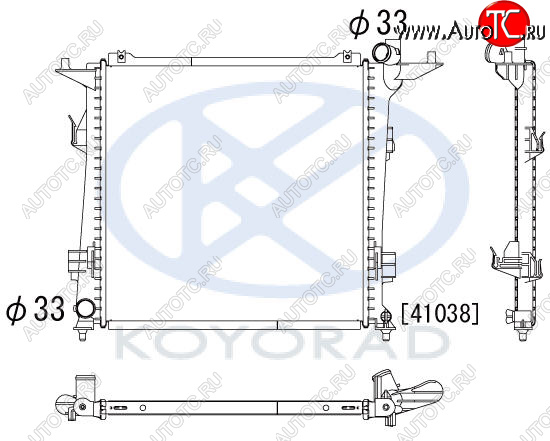 4 899 р. CEED РАДИАТОР ОХЛАЖДЕН 2 (дизель) (KOYO) KOYORAD kacee07-911  с доставкой в г. Вологда