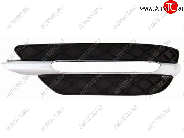 1 099 р. Левая вставка переднего бампера (пр-во Тайвань) HENGFU  Mercedes-Benz C-Class  W204 (2011-2015) рестайлинг седан (молдинг хром)  с доставкой в г. Вологда