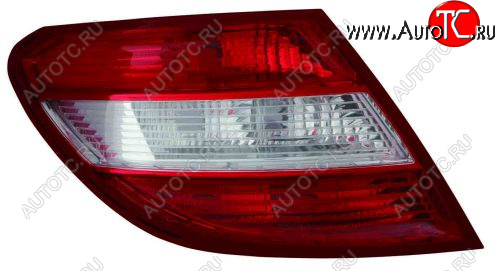 6 599 р. Левый фонарь DEPO  Mercedes-Benz C-Class  W204 (2007-2011) дорестайлинг седан  с доставкой в г. Вологда