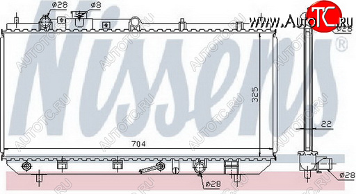 3 899 р. 323 РАДИАТОР ОХЛАЖДЕН AT 1.4 1.5 1.9 (1 ряд) BODYPARTS mz32398-910  с доставкой в г. Вологда