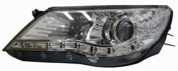 TIGUAN ФАРА Л+П (КОМПЛЕКТ) ТЮНИНГ ЛИНЗОВАН (DEVIL EYES) (DEPO) ВНУТРИ ХРОМ DEPO vwtgn07-002h-n