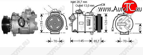 16 899 р. AUDI A4 {A6 97-Passat 1.9tdi 00-Super B 02-} КОМПРЕССОР КОНДИЦ (см.каталог) (AVA) AVA ai0a495-972  с доставкой в г. Вологда