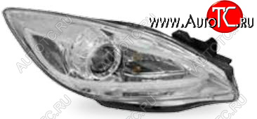 36 999 р. Комплект фар в сборе JUNYAN  Mazda 3/Axela  BL (2009-2013) дорестайлинг седан, дорестайлинг, хэтчбэк 5 дв., рестайлинг седан, рестайлинг, хэтчбэк (Хром)  с доставкой в г. Вологда