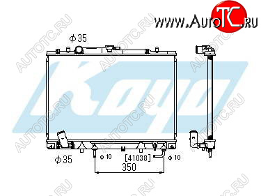 4 599 р. PAJERO SPORT (6G72+USA) РАДИАТОР ОХЛАЖДЕН AT 3 V6 BODYPARTS mbpas97-912  с доставкой в г. Вологда