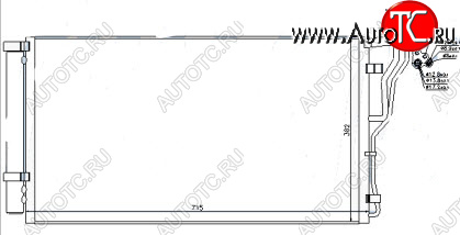 4 649 р. SONATA (OPTIMA 10-) КОНДЕНСАТОР КОНДИЦ BODYPARTS hnson10-930  с доставкой в г. Вологда