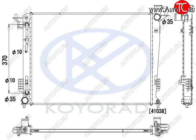 12 299 р. IX35 {KIA SPORTAGE 10- (mot. G4KE)} РАДИАТОР ОХЛАЖДЕН (бензин) AT (KOYO) KOYORAD hnx3510-910  с доставкой в г. Вологда