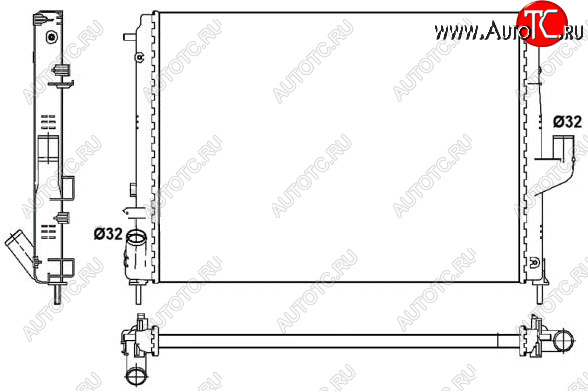 3 099 р. DUSTER (AL:MERA 13- AT) РАДИАТОР ОХЛАЖДЕН (см.каталог) BODYPARTS rndus10-910  с доставкой в г. Вологда
